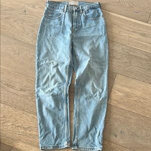 Everlane Blue Ankle Cropped Jeans Distressed Style